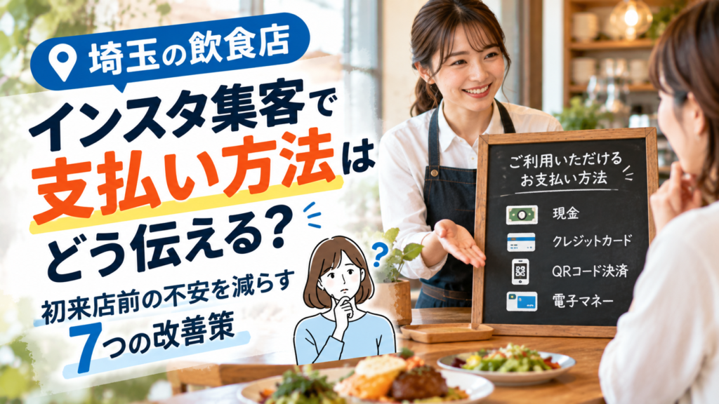 埼玉の飲食店インスタ集客で支払い方法はどう伝える？初来店前の不安を減らす7つの改善策