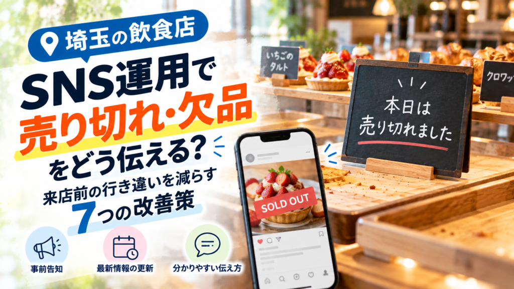 埼玉の飲食店SNS運用で売り切れ・欠品をどう伝える？来店前の行き違いを減らす7つの改善策
