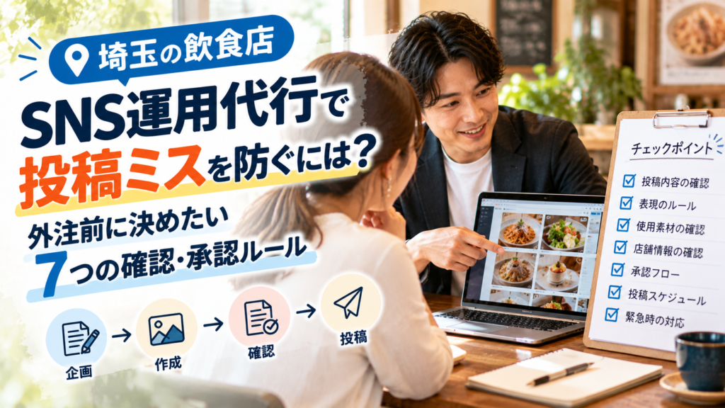 埼玉の飲食店がSNS運用代行で投稿ミスを防ぐには？外注前に決めたい7つの確認・承認ルール