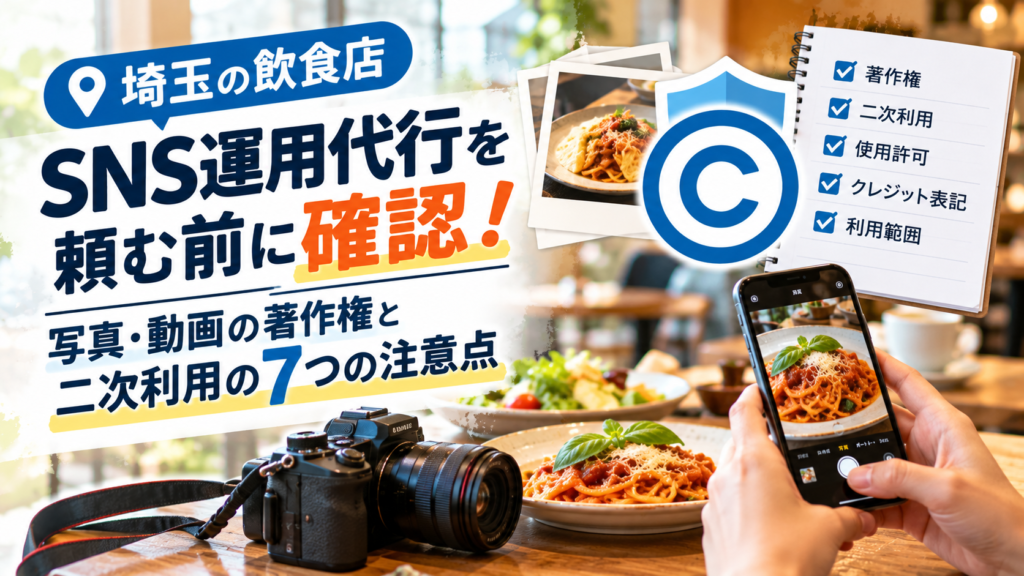 埼玉の飲食店がSNS運用代行を頼む前に確認！写真・動画の著作権と二次利用の7つの注意点